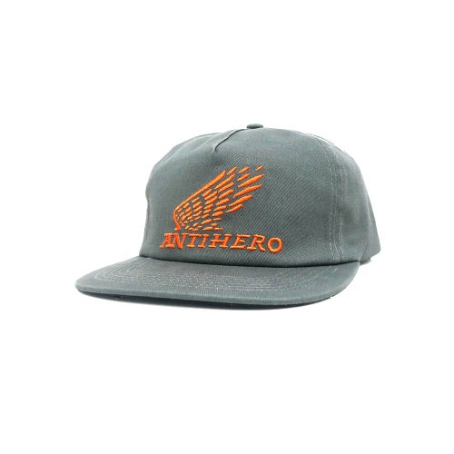 ANTIHERO CAP アンチヒーロー キャップ MOTORIZED SNAPBACK CHARCOAL/ORANGE スケートボード スケボー 