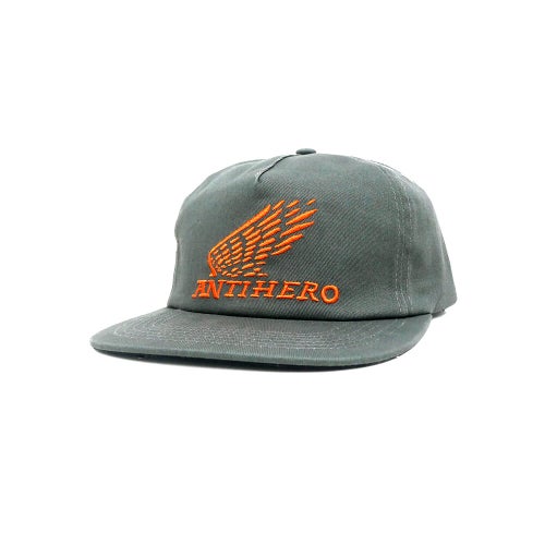ANTIHERO CAP アンチヒーロー キャップ MOTORIZED SNAPBACK CHARCOAL/ORANGE スケートボード スケボー 
