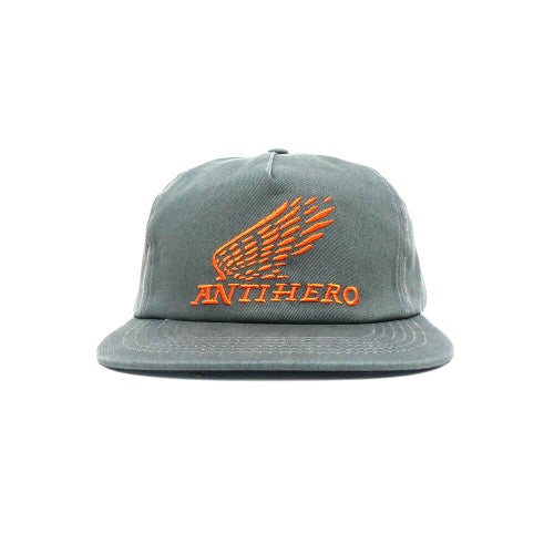 ANTIHERO CAP アンチヒーロー キャップ MOTORIZED SNAPBACK CHARCOAL/ORANGE スケートボード スケボー 1