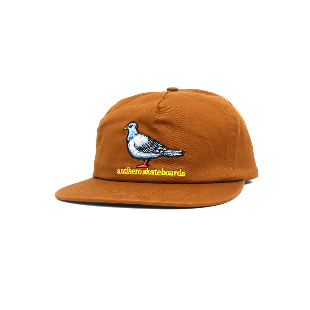 ANTIHERO CAP アンチヒーロー キャップ LIL PIGEON SNAPBACK BROWN/YELLOW スケートボード スケボー 
