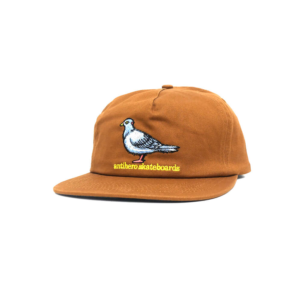 ANTIHERO CAP アンチヒーロー キャップ LIL PIGEON SNAPBACK BROWN/YELLOW スケートボード スケボー 