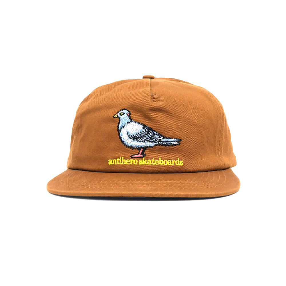 ANTIHERO CAP アンチヒーロー キャップ LIL PIGEON SNAPBACK BROWN/YELLOW スケートボード スケボー 1