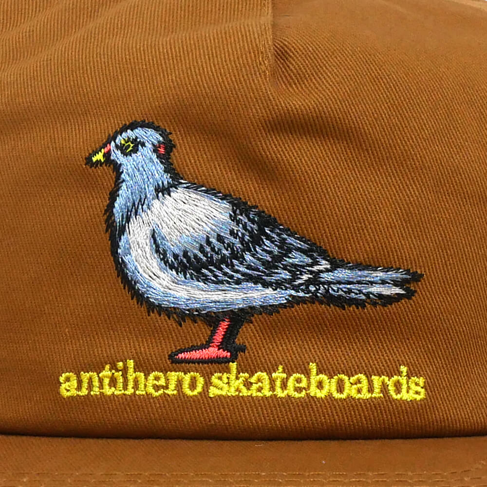 ANTIHERO CAP アンチヒーロー キャップ LIL PIGEON SNAPBACK BROWN/YELLOW スケートボード スケボー 4