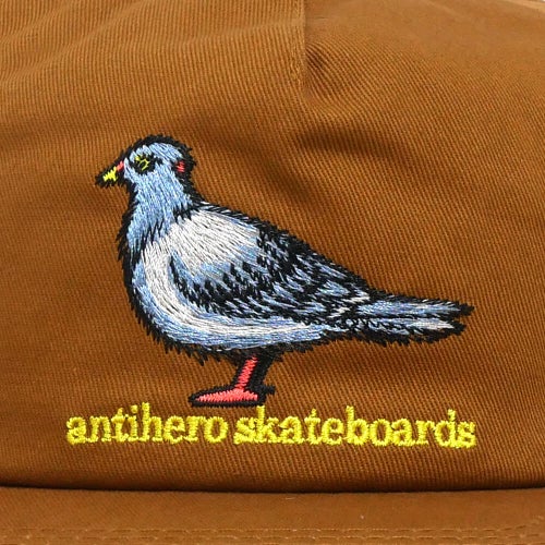ANTIHERO CAP アンチヒーロー キャップ LIL PIGEON SNAPBACK BROWN/YELLOW スケートボード スケボー 4