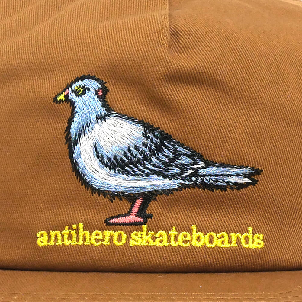 ANTIHERO CAP アンチヒーロー キャップ LIL PIGEON SNAPBACK BROWN/YELLOW スケートボード スケボー 4