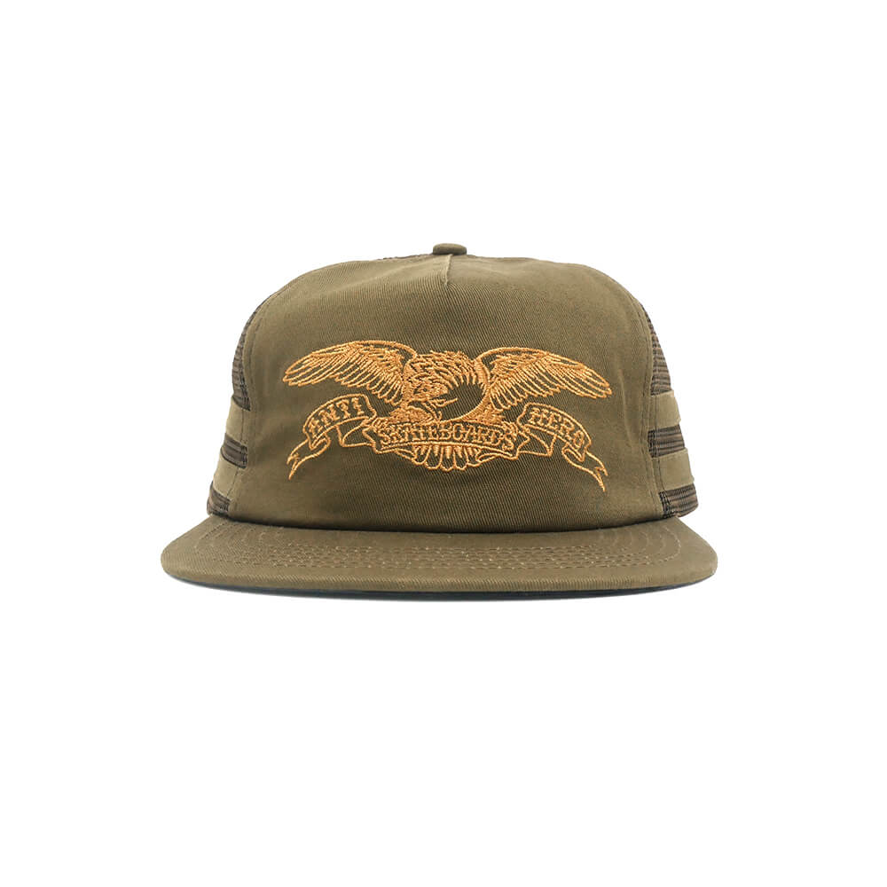 ANTIHERO MESHCAP アンチヒーロー メッシュキャップ BASIC EAGLE SNAPBACK TRUCKER BROWN/BROWN スケートボード スケボー 1