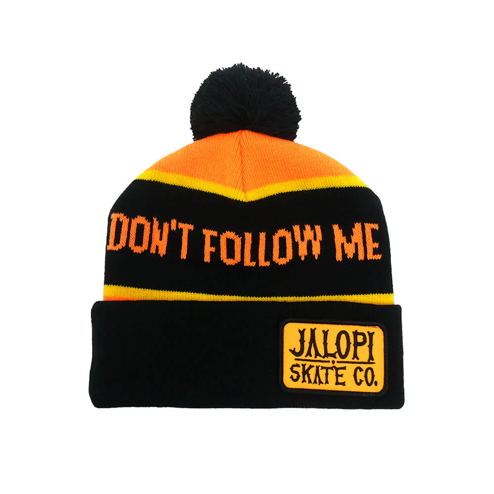 ANTIHERO KNITCAP アンチヒーロー ニットキャップ I'M LOST TOO POM BEANIE BLACK/ORANGE/YELLOW スケートボード スケボー 