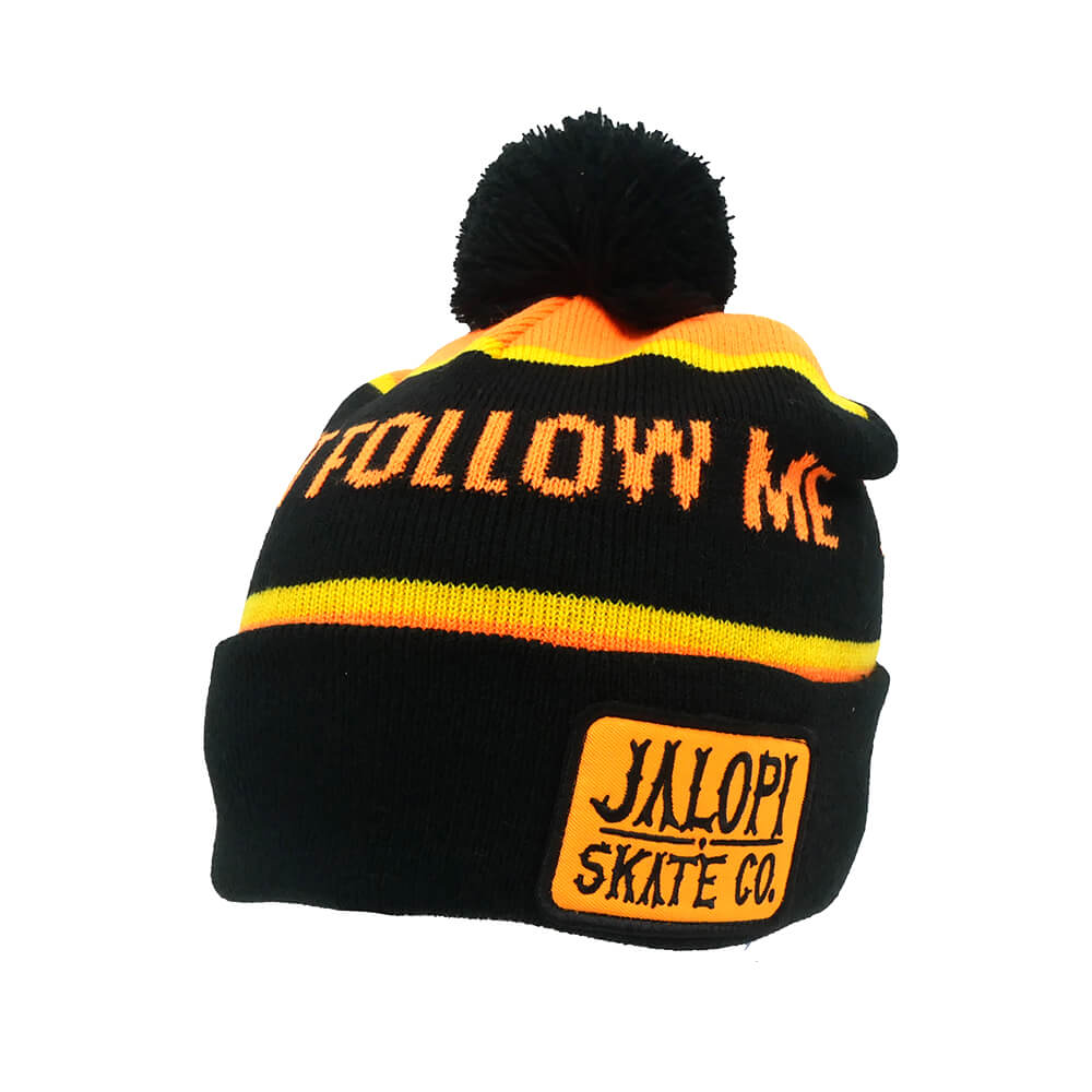 ANTIHERO KNITCAP アンチヒーロー ニットキャップ I'M LOST TOO POM BEANIE BLACK/ORANGE/YELLOW スケートボード スケボー 2