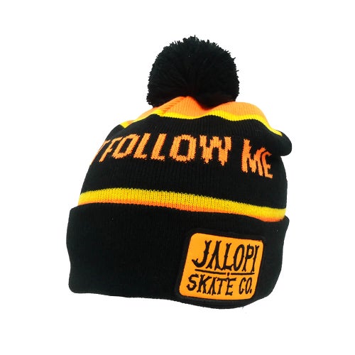 ANTIHERO KNITCAP アンチヒーロー ニットキャップ I'M LOST TOO POM BEANIE BLACK/ORANGE/YELLOW スケートボード スケボー 2