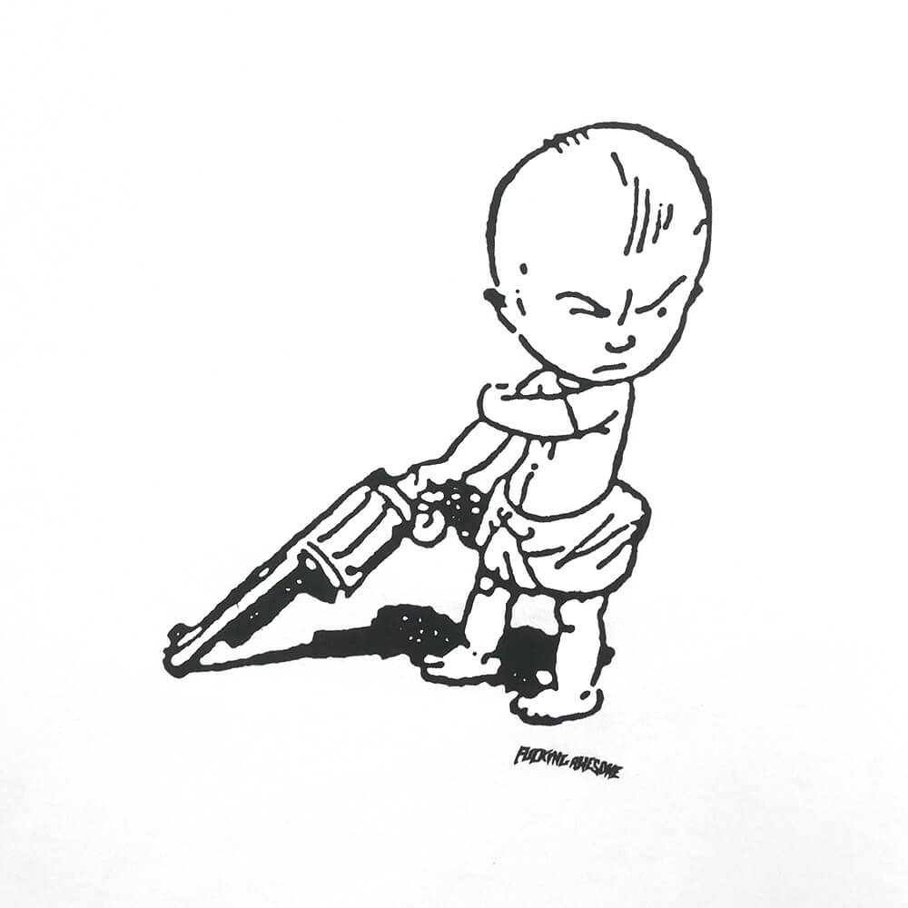 FUCKING AWESOME T-SHIRT ファッキンオーサム Tシャツ GUN BABY WHITE スケートボード スケボー 1