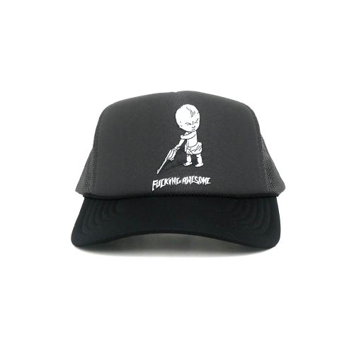 FUCKING AWESOME MESHCAP ファッキンオーサム メッシュキャップ GUN BABY SOFTFOAM TRUCKER GREY/BLACK スケートボード スケボー 1