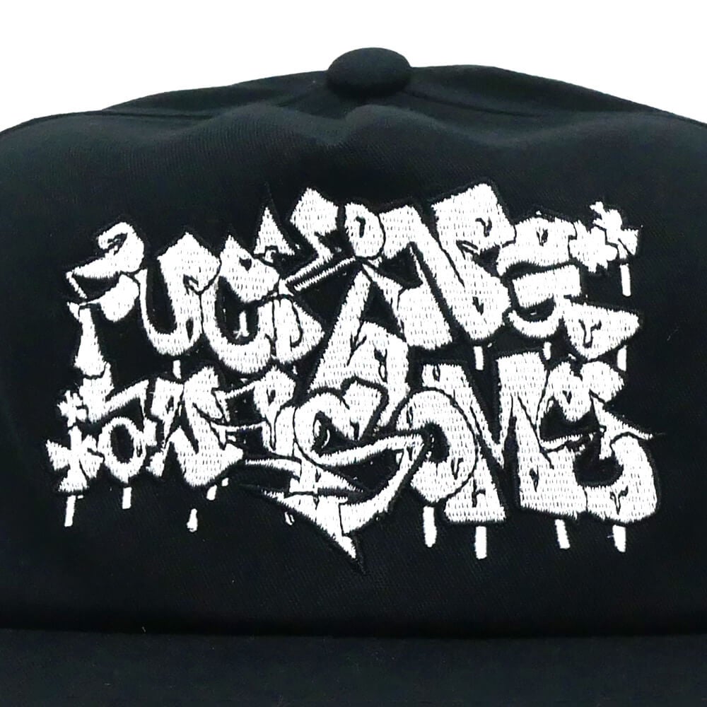 FUCKING AWESOME CAP ファッキンオーサム キャップ LITER 6 PANEL SNAPBACK BLACK スケートボード スケボー 4