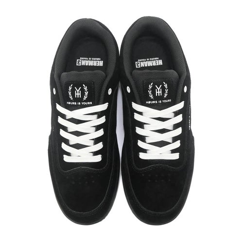 HOURS IS YOURS SHOES アワーズイズユアーズ シューズ スニーカー HERMAN 3 BLACK/WHITE スケートボード スケボー 2