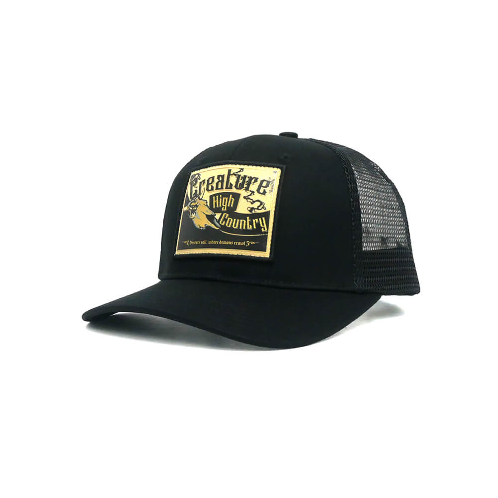 CREATURE MESHCAP クリーチャー メッシュキャップ HIGH COUNTRY MESH TRUCKER SNAPBACK BLACK スケートボード スケボー 