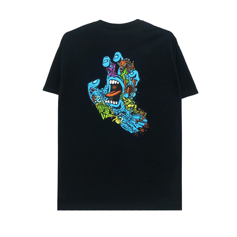 SANTA CRUZ T-SHIRT サンタクルーズ Tシャツ ROSKOPP SCREAMING FIVE BLACK スケートボード スケボー 