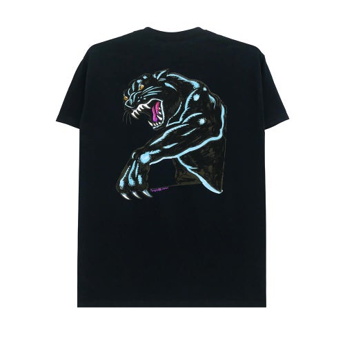 SANTA CRUZ T-SHIRT サンタクルーズ Tシャツ NATAS SKETCH PANTHER BLACK スケートボード スケボー 