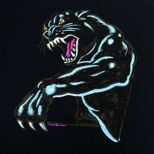 SANTA CRUZ T-SHIRT サンタクルーズ Tシャツ NATAS SKETCH PANTHER BLACK スケートボード スケボー 3