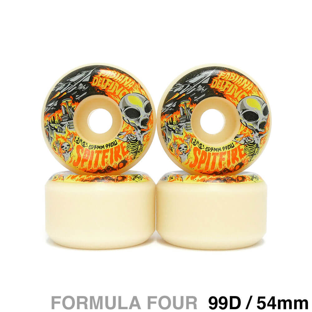 SPITFIRE WHEEL スピットファイヤー ウィール FORMULA FOUR（F4）99D CONICAL FULL FABIANA DELFINO INVASION 54mm スケートボード スケボー 1