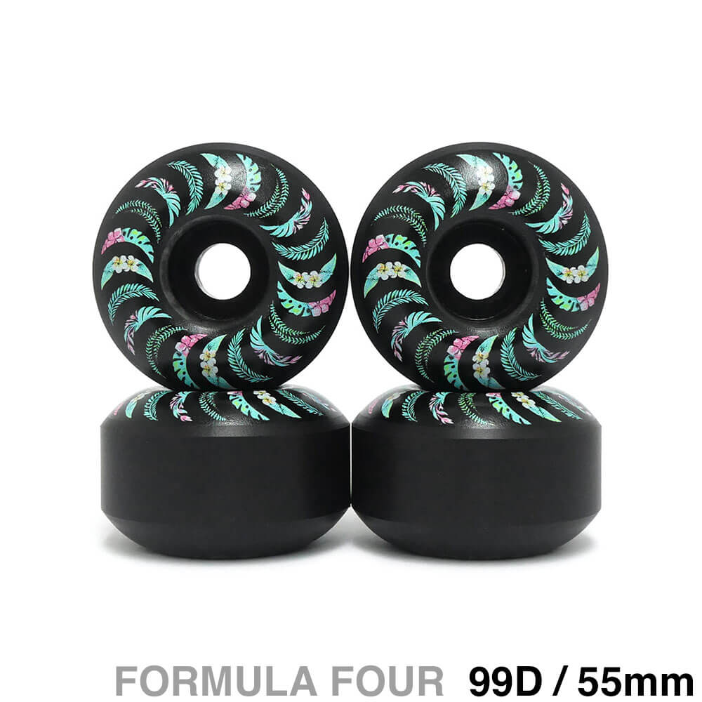 SPITFIRE WHEEL スピットファイヤー ウィール FORMULA FOUR（F4）99D CLASSIC FLORAL 黒 55mm スケートボード スケボー 1