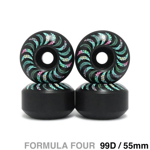 SPITFIRE WHEEL スピットファイヤー ウィール FORMULA FOUR（F4）99D CLASSIC FLORAL 黒 55mm スケートボード スケボー 1