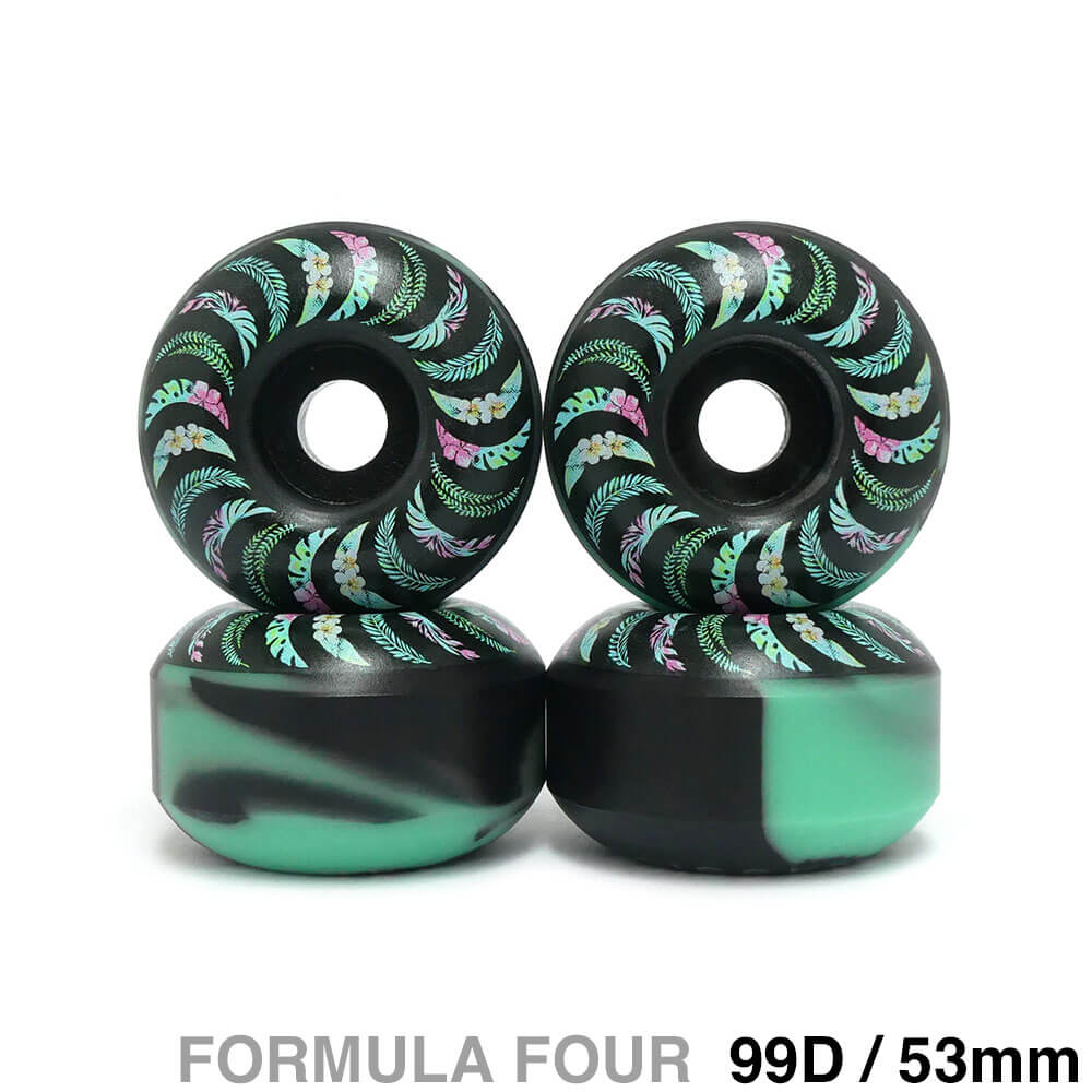 SPITFIRE WHEEL スピットファイヤー ウィール FORMULA FOUR（F4）99D CLASSIC FLORAL ティール/黒 53mm スケートボード スケボー 1