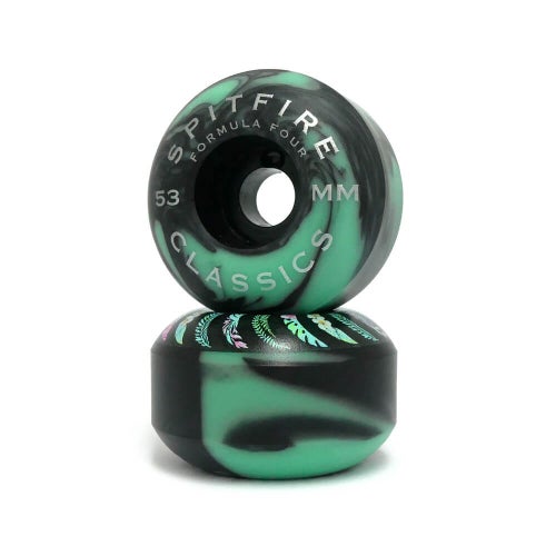 SPITFIRE WHEEL スピットファイヤー ウィール FORMULA FOUR（F4）99D CLASSIC FLORAL ティール/黒 53mm スケートボード スケボー 2