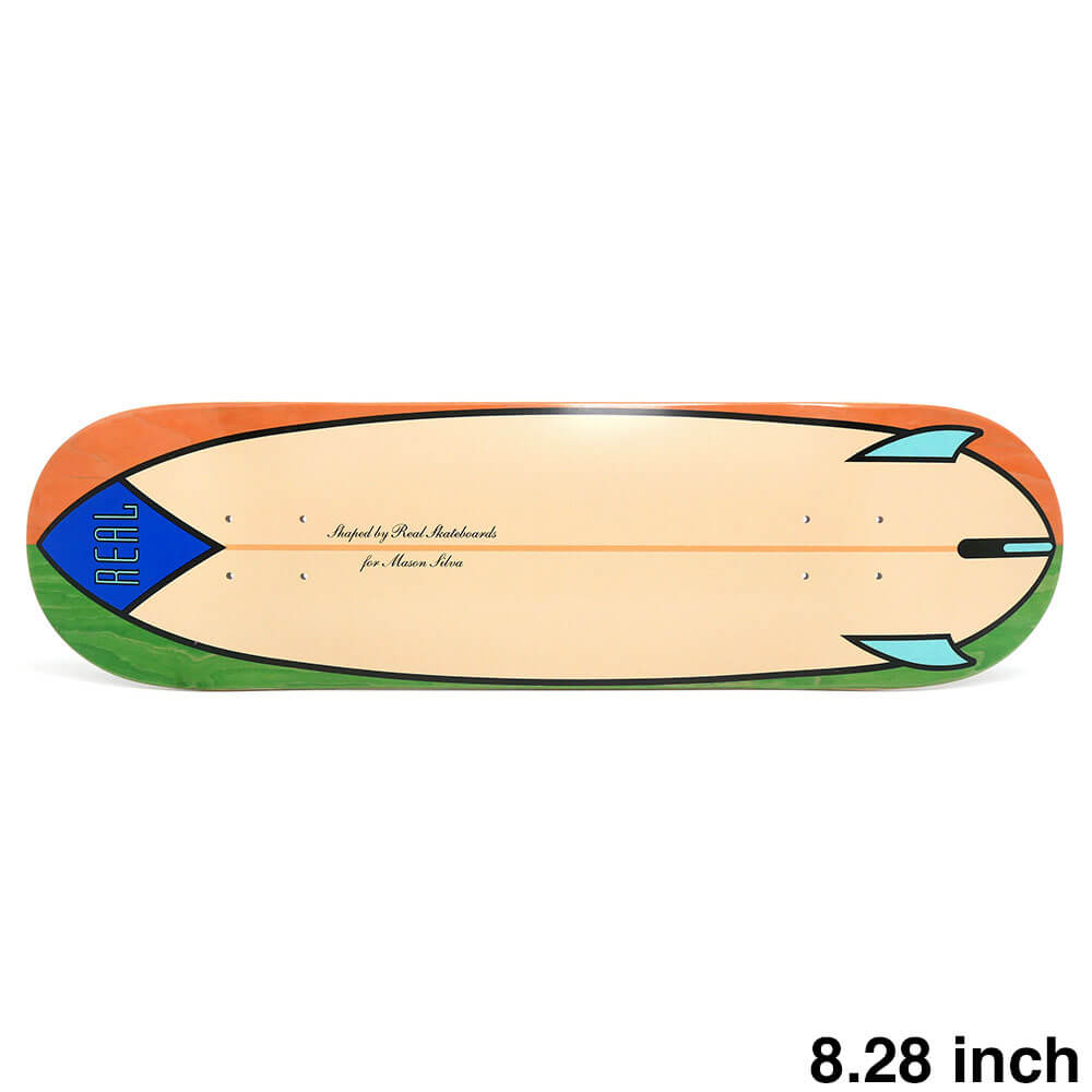REAL DECK リアル デッキ MASON SILVA SPEED EGG GREEN ORANGE STAIN 8.28 スケートボード スケボー 1