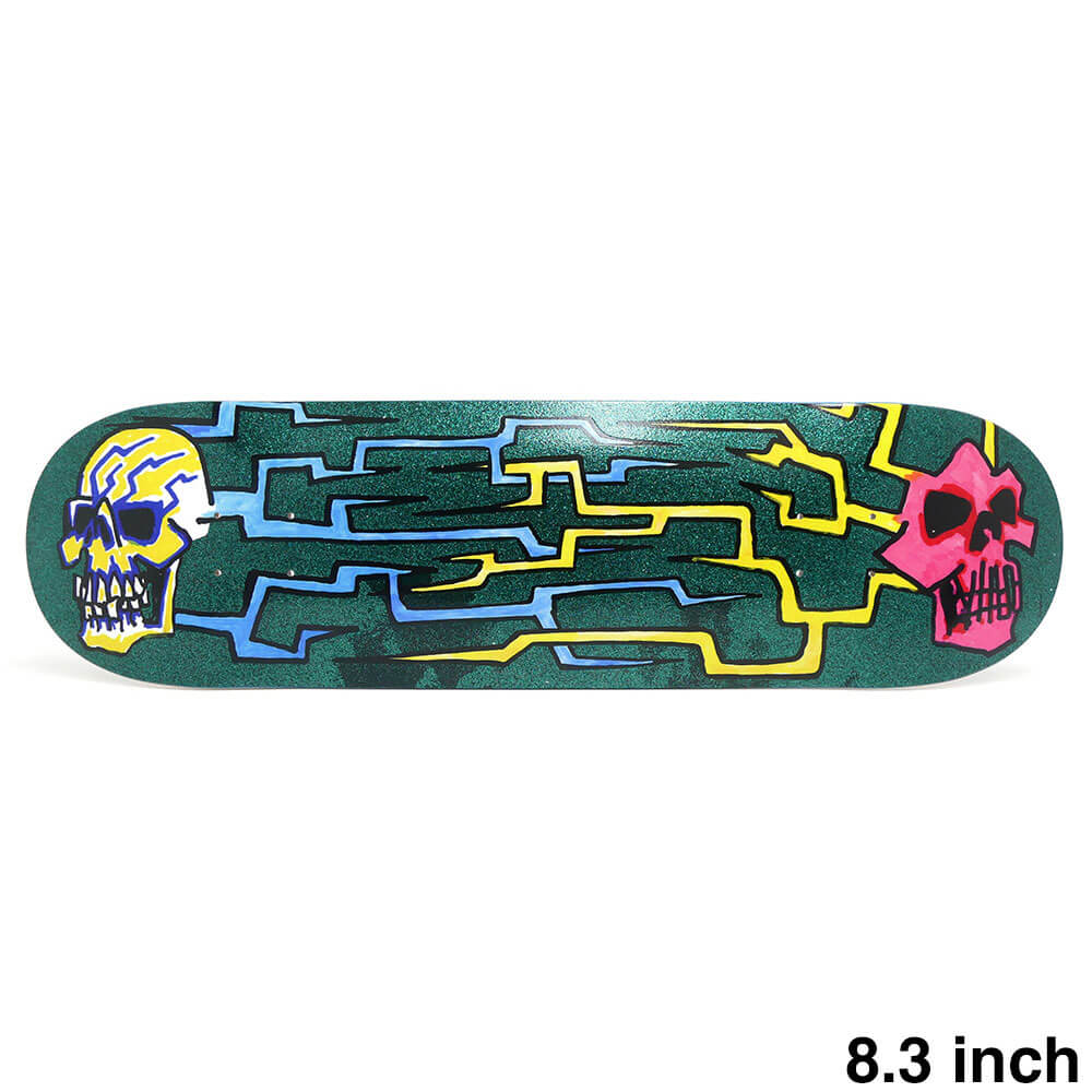 KROOKED DECK クルキッド デッキ BOBBY WORREST SKULLS AND BOLTS 8.3 TWIN TAIL SLICK スケートボード スケボー 1