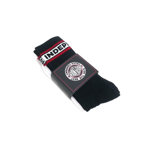 INDEPENDENT SOCKS インディペンデント ソックス 靴下 BAR LOGO 2 PACK BLACK/WHITE スケートボード スケボー 8