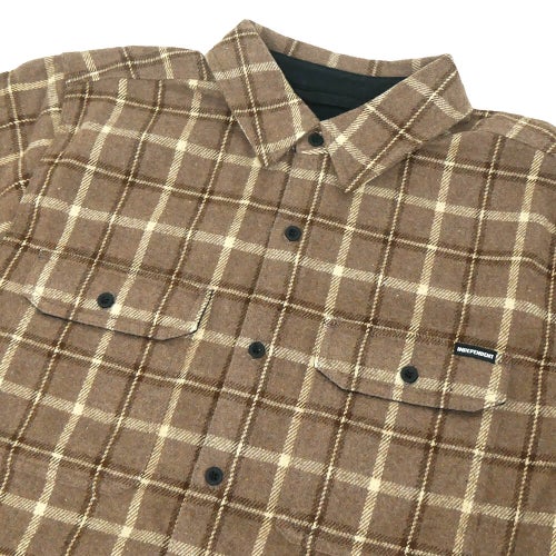 INDEPENDENT LONG SLEEVE インディペンデント 長袖シャツ BELMONT FLANNEL SHIRTS BROWN/TAN スケートボード スケボー 1