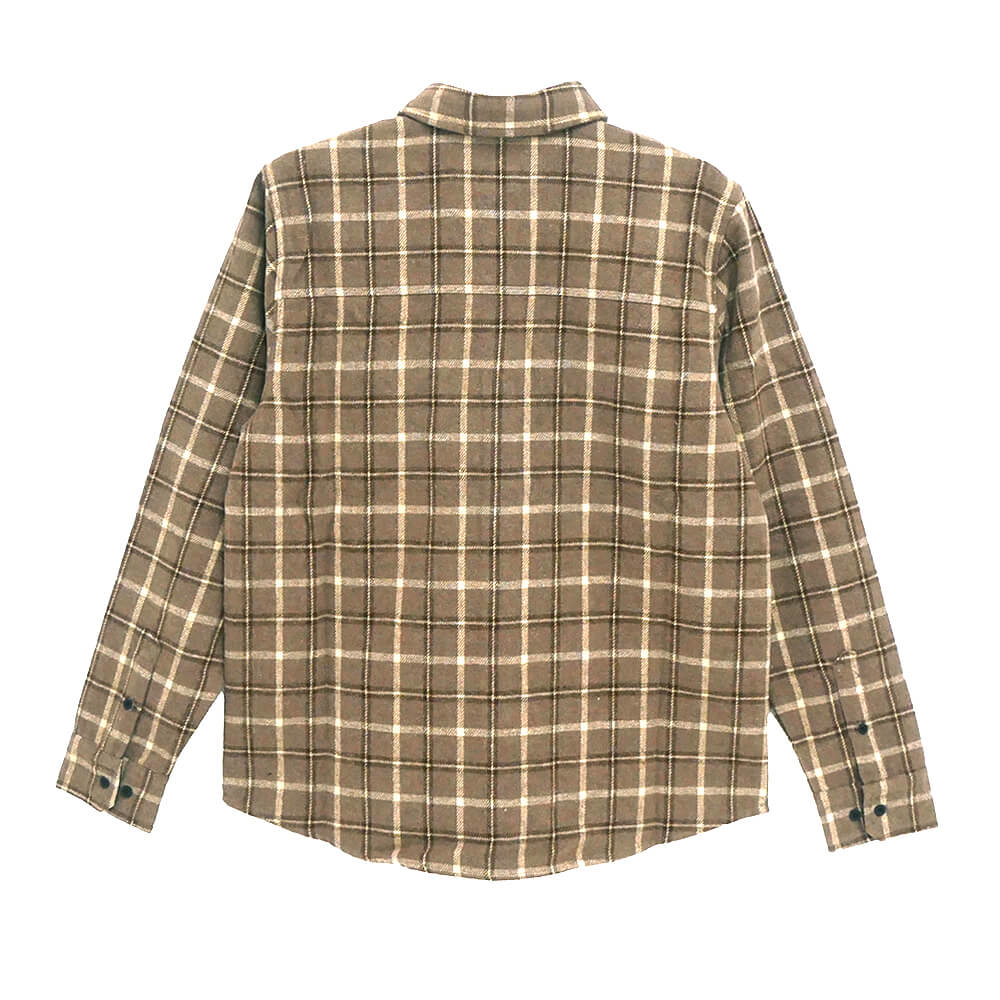 INDEPENDENT LONG SLEEVE インディペンデント 長袖シャツ BELMONT FLANNEL SHIRTS BROWN/TAN スケートボード スケボー 5