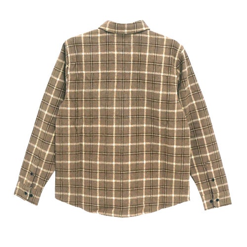 INDEPENDENT LONG SLEEVE インディペンデント 長袖シャツ BELMONT FLANNEL SHIRTS BROWN/TAN スケートボード スケボー 5