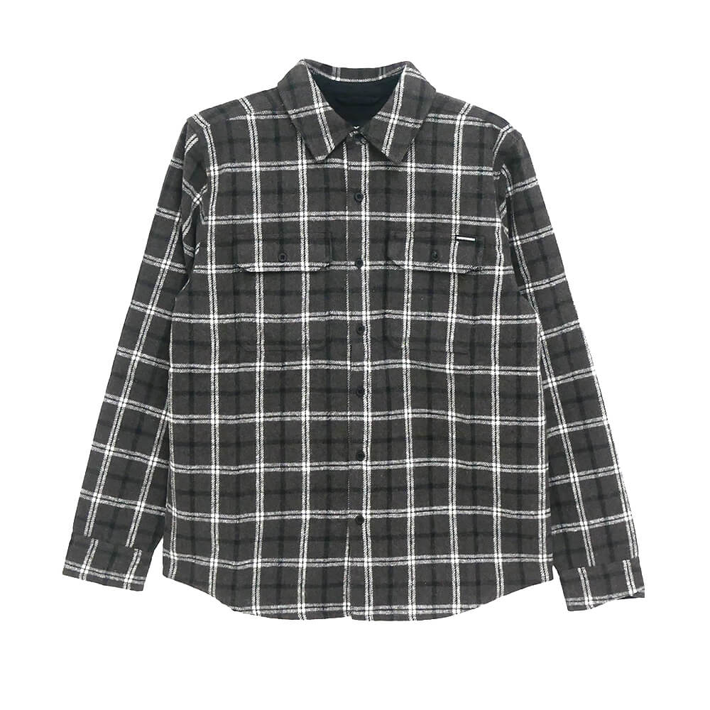  INDEPENDENT LONG SLEEVE インディペンデント 長袖シャツ BELMONT FLANNEL SHIRTS BLACK/WHITE スケートボード スケボー 