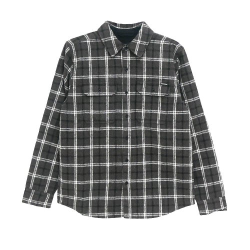  INDEPENDENT LONG SLEEVE インディペンデント 長袖シャツ BELMONT FLANNEL SHIRTS BLACK/WHITE スケートボード スケボー 