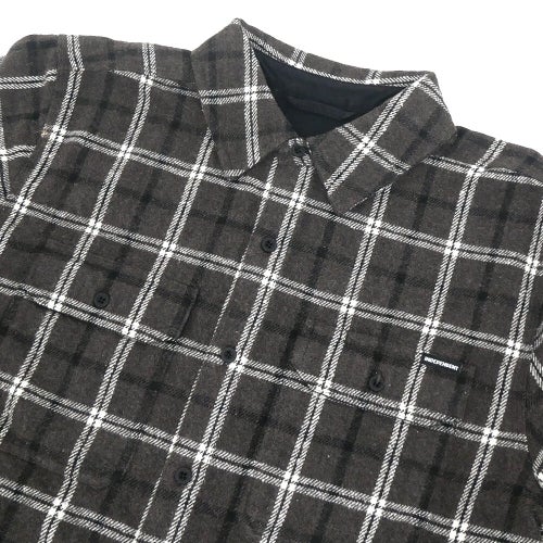  INDEPENDENT LONG SLEEVE インディペンデント 長袖シャツ BELMONT FLANNEL SHIRTS BLACK/WHITE スケートボード スケボー 1