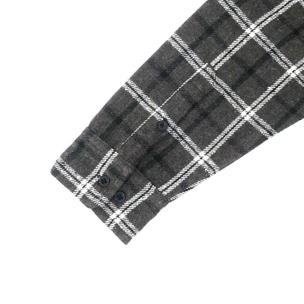  INDEPENDENT LONG SLEEVE インディペンデント 長袖シャツ BELMONT FLANNEL SHIRTS BLACK/WHITE スケートボード スケボー 4