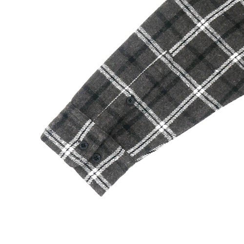  INDEPENDENT LONG SLEEVE インディペンデント 長袖シャツ BELMONT FLANNEL SHIRTS BLACK/WHITE スケートボード スケボー 4