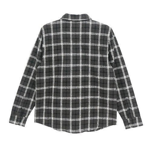  INDEPENDENT LONG SLEEVE インディペンデント 長袖シャツ BELMONT FLANNEL SHIRTS BLACK/WHITE スケートボード スケボー 5