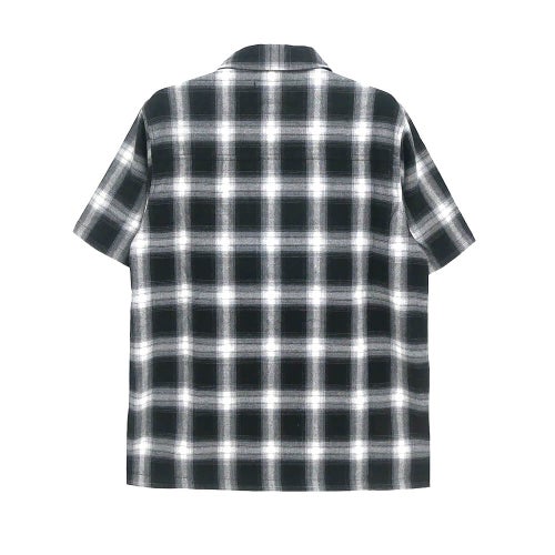 INDEPENDENT SHORT SLEEVE SHIRTS インディペンデント 半袖シャツ BELMONT FLANNEL BLACK/SMOKE スケートボード スケボー 4