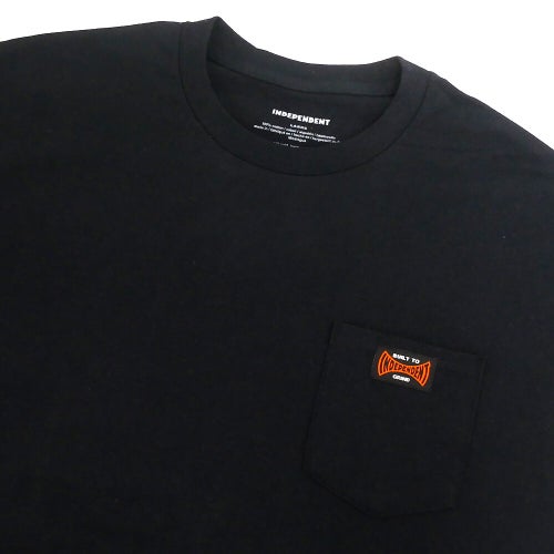  INDEPENDENT T-SHIRT インディペンデント Tシャツ BUILT TO GRIND POCKET BLACK スケートボード スケボー 1