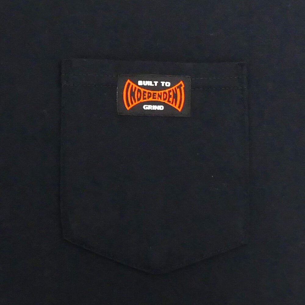  INDEPENDENT T-SHIRT インディペンデント Tシャツ BUILT TO GRIND POCKET BLACK スケートボード スケボー 2