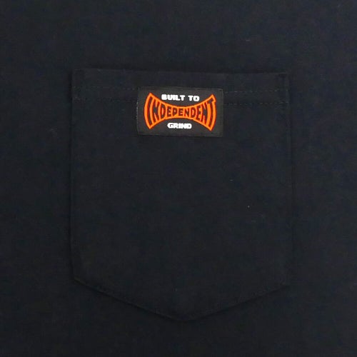  INDEPENDENT T-SHIRT インディペンデント Tシャツ BUILT TO GRIND POCKET BLACK スケートボード スケボー 2