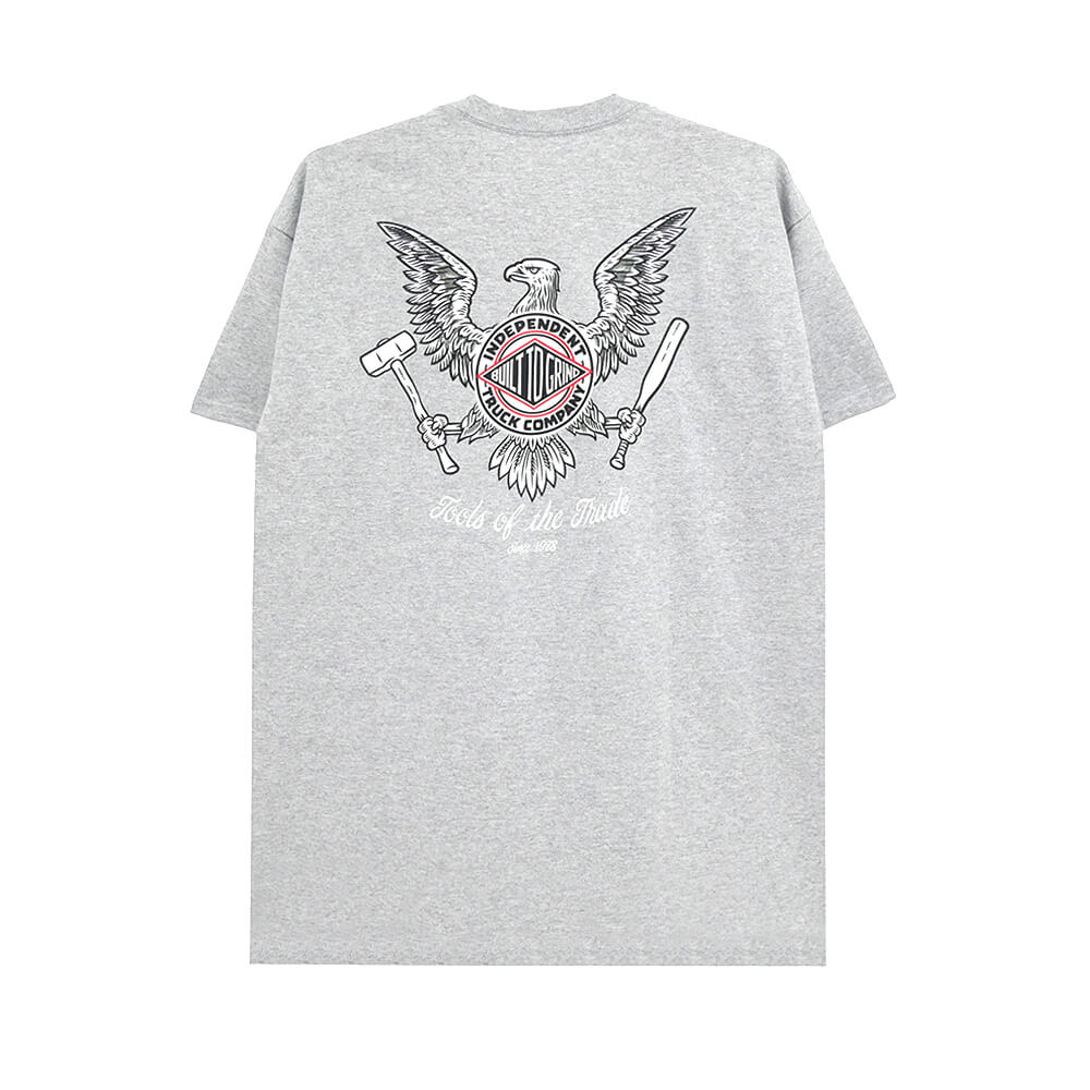  INDEPENDENT T-SHIRT インディペンデント Tシャツ TOOLS OF THE TRADE GREY スケートボード スケボー 