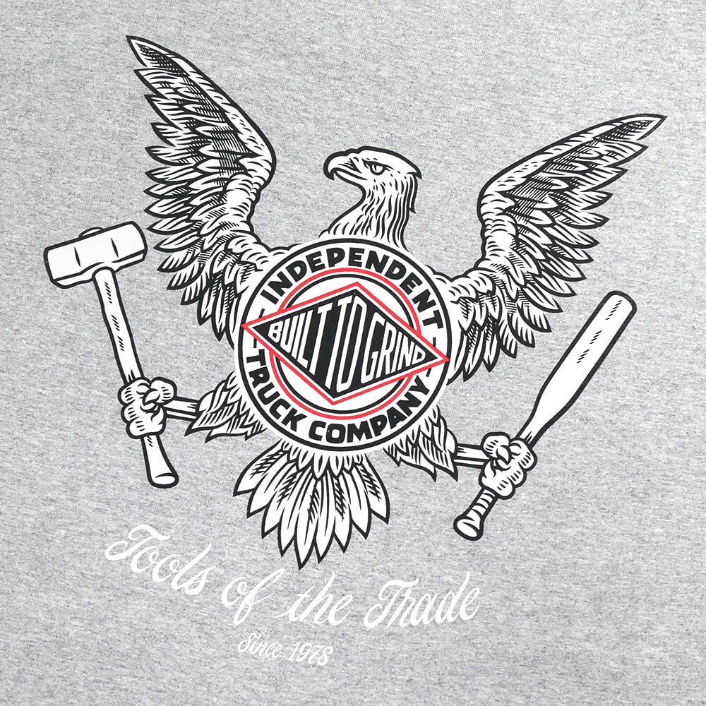  INDEPENDENT T-SHIRT インディペンデント Tシャツ TOOLS OF THE TRADE GREY スケートボード スケボー 3