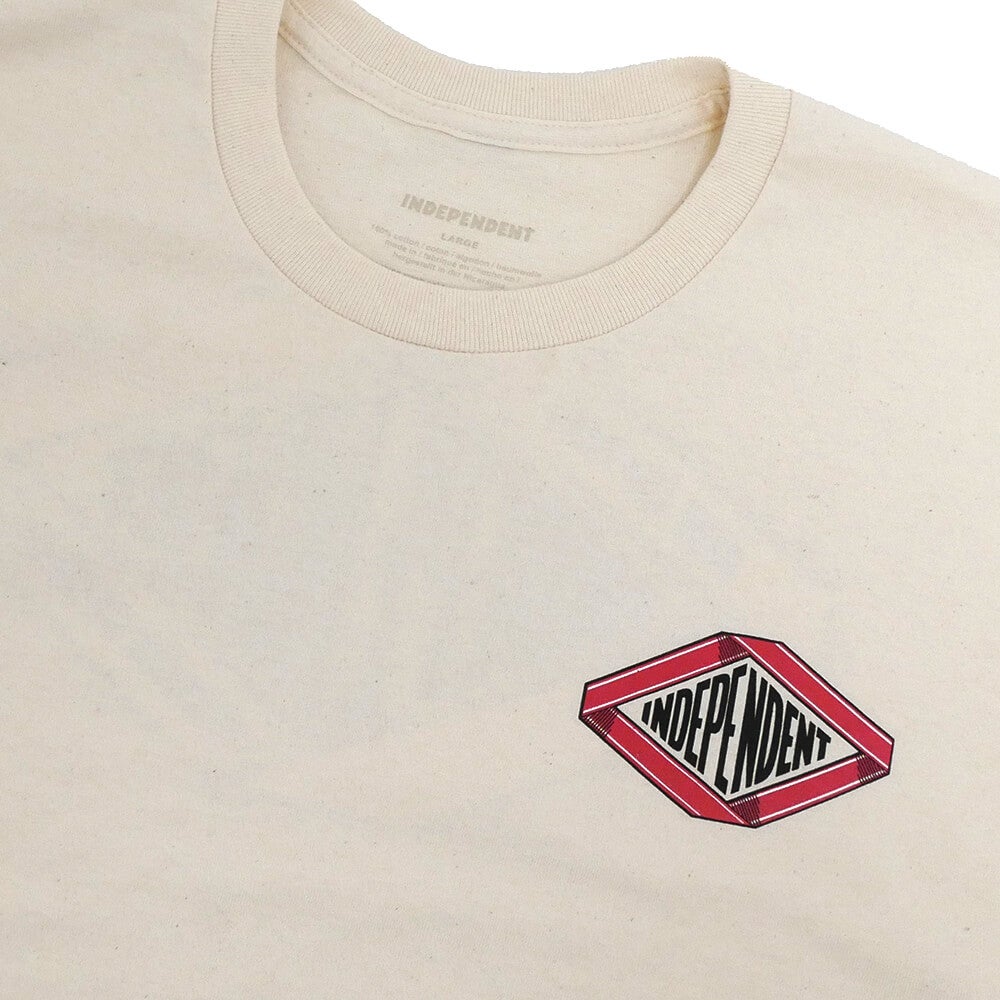  INDEPENDENT T-SHIRT インディペンデント Tシャツ SCROLL 2 NATURAL スケートボード スケボー 2