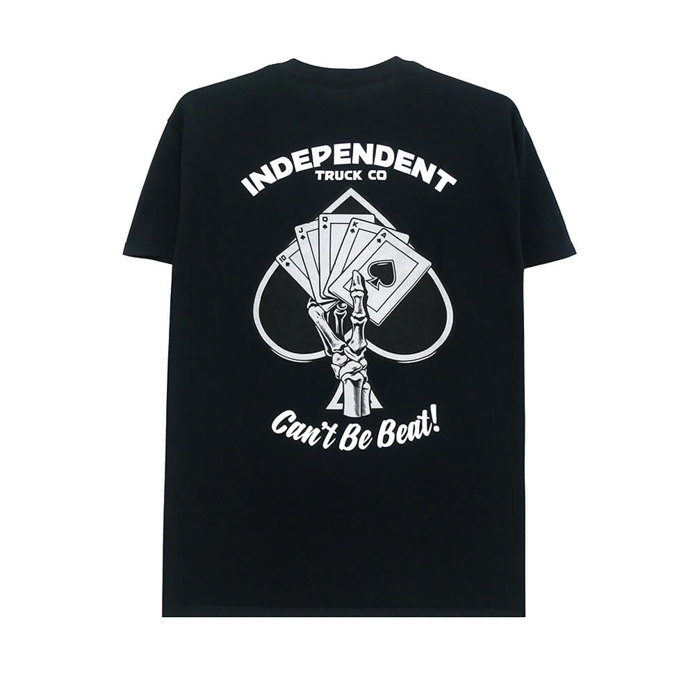  INDEPENDENT T-SHIRT インディペンデント Tシャツ ROYAL FLUSH BLACK スケートボード スケボー 