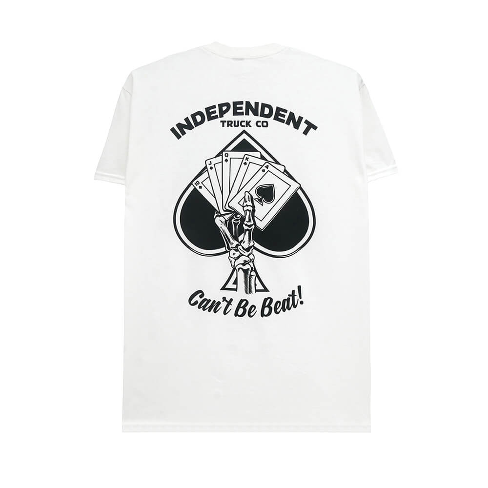  INDEPENDENT T-SHIRT インディペンデント Tシャツ ROYAL FLUSH WHITE スケートボード スケボー 