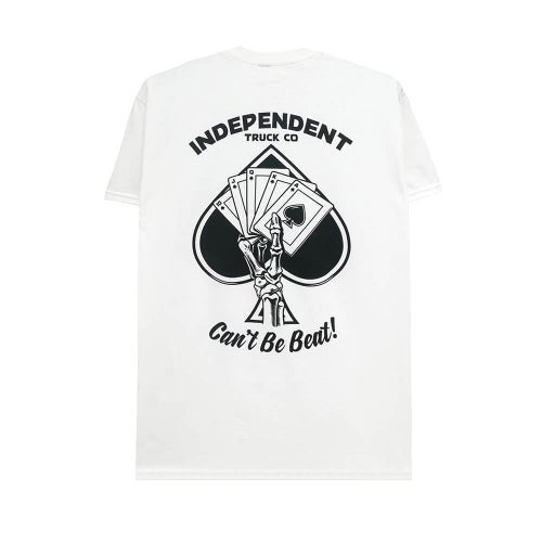  INDEPENDENT T-SHIRT インディペンデント Tシャツ ROYAL FLUSH WHITE スケートボード スケボー 