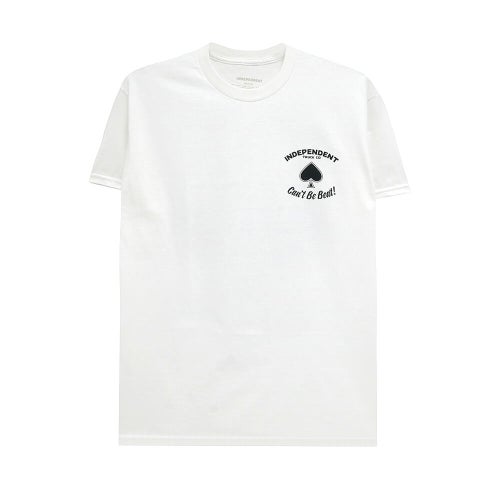  INDEPENDENT T-SHIRT インディペンデント Tシャツ ROYAL FLUSH WHITE スケートボード スケボー 1