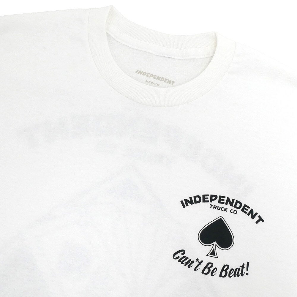 INDEPENDENT T-SHIRT インディペンデント Tシャツ ROYAL FLUSH WHITE スケートボード スケボー 2